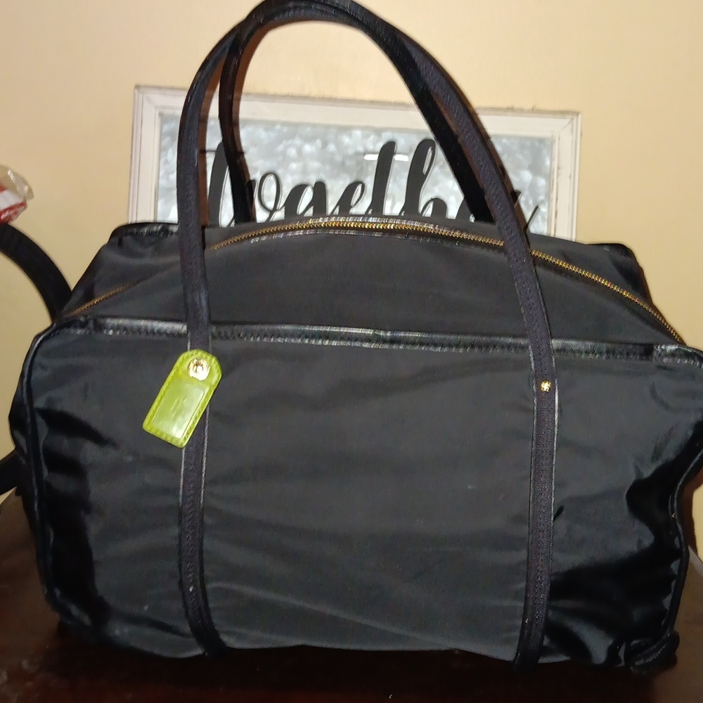 KATE SPADE LARGE BLACK NYLON WEEKENDER